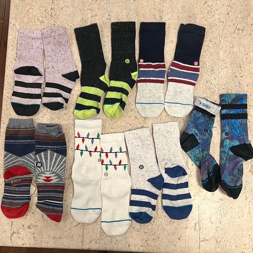 Stance socks, 7 pair, kids large
